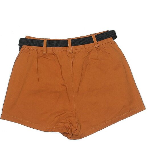 Orange Cotton Elastic Waist Cargo Shorts (DOES NOT COME WITH BELT) Size Large - Picture 2 of 2